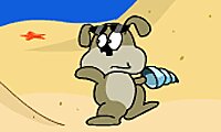 Cat vs. Dog at the Beach