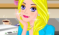 Mooie secretaresse opmaken