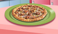 Hemlagad pizza: Saras kockskola