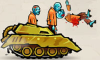 Tankaanval in zombiestad