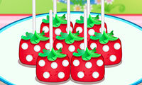 Strawberry Shaped Pops