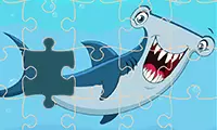 Jigsaw Puzzle: Cartoon Sharks